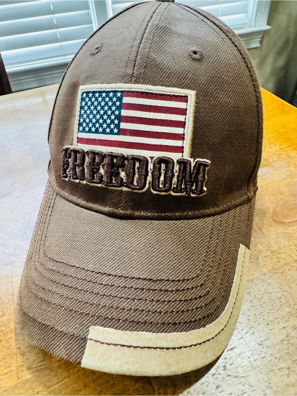 Freedom Brown and Tan American Flag Hat/Cap